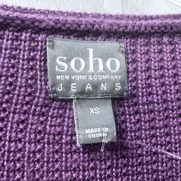 Soho,Woman,Sweater $16 Each,purple,Ivory,Sz Xs-S,Long sleeve,V neckline,Fabric.! - Picture 10 of 12